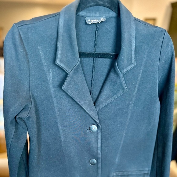 Jackets & Blazers - Agnes b Black Cotton Duster Jacket